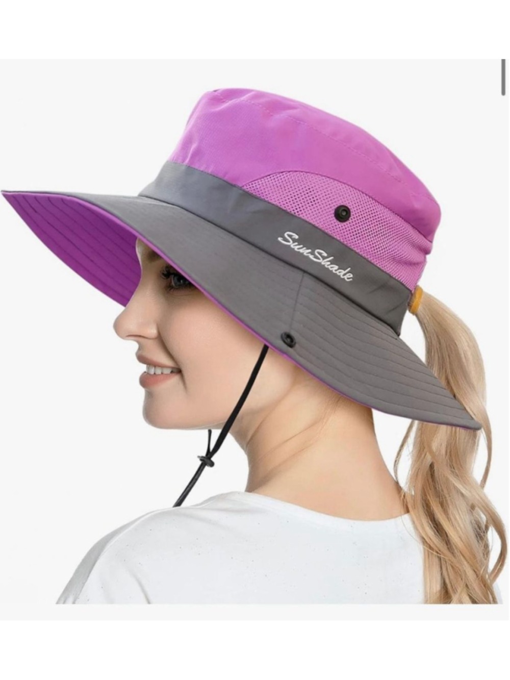 Sun shade women's ponytail sun hat